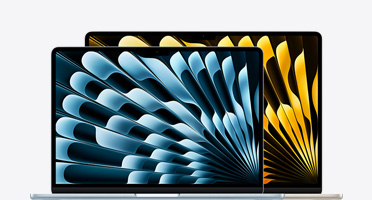 MacBook Air 13 inci dan 15 inci menampilkan perbedaan ukuran