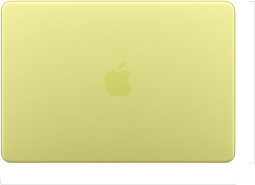 Zamknięty MacBook Neo 13 cali z widocznym z zewnątrz logo Apple pośrodku